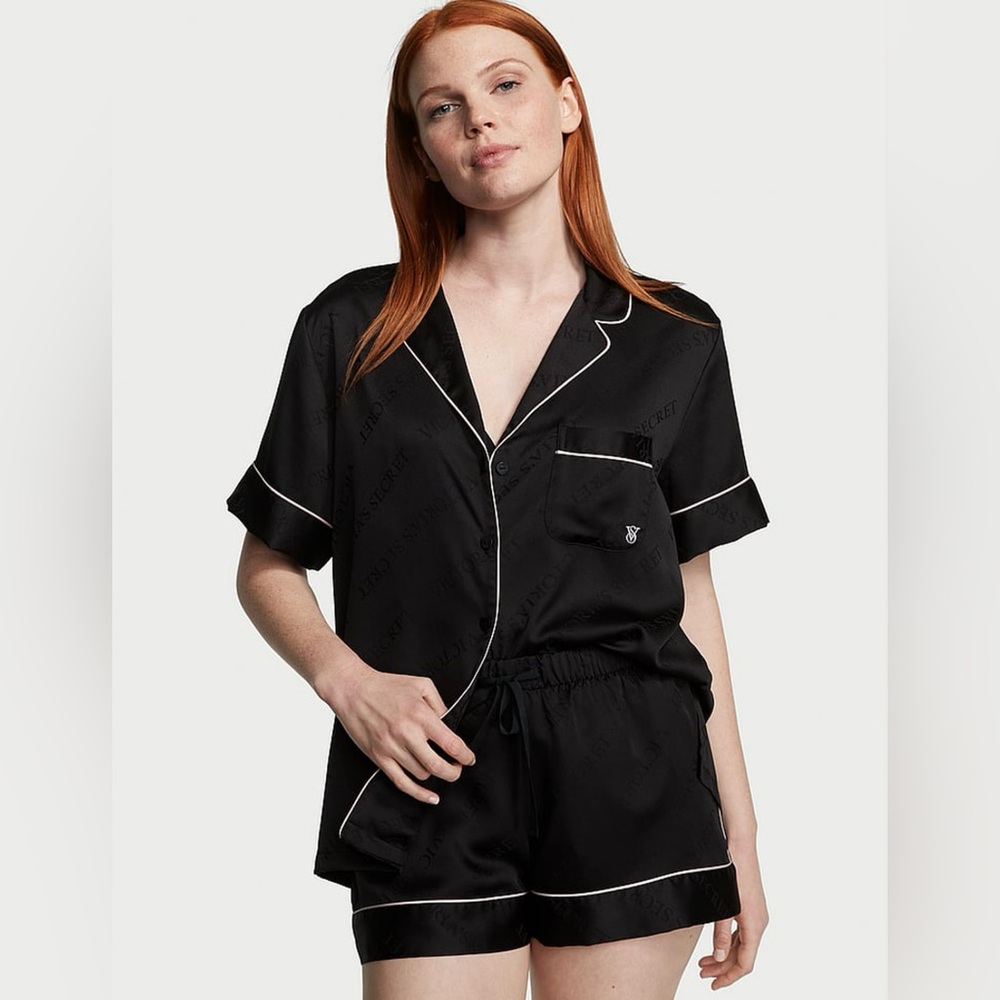 Victoria’s Secret Black Satin Pajama Set